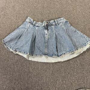 Vintage Y2k Denim Flare Skater Denim Blue Mini Jean Skirt Women's 30 Cotton On